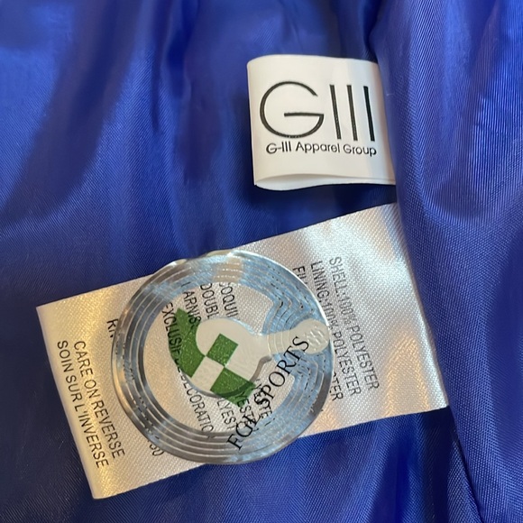 Toronto Maple Leafs sz L Large Quilted Navy Coat w Hood GIII by Carl Banks - Picture 9 of 10